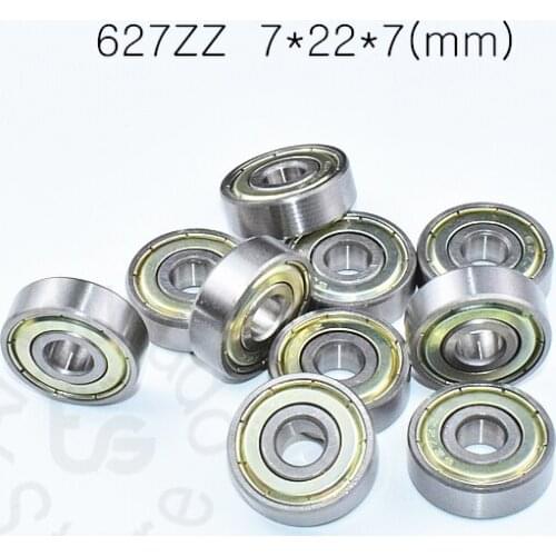 Carbon steel 627 627ZZ 7*22*7(mm) 10pieces bearing free shipping bearings metal Sealed Bearing Economical practical
