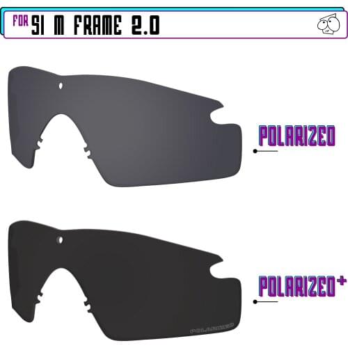 EZReplace Polarized Replacement Lenses for - Oakley Si M Frame 2.0 Sunglasses - BlackP Plus-BlackIRP