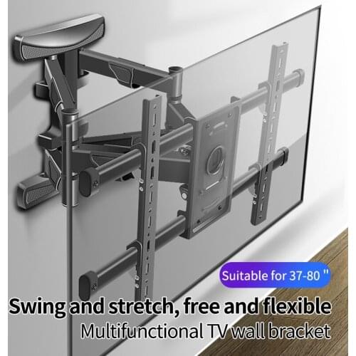 37-80" DYQ8 6 Arm Plasma TV Wall Mount Full Motion Tilt Soporte Support Stand Holder Frame Swivel Bracket For Tv Lps Organizer