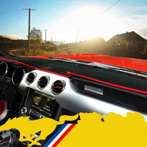 QHCP Car Dashboard Mat Sunshade Avoid Sunshine Dashmat Dash Board Pad Carpet Cushion Dacron Dustproof For Ford Mustang 2015-2019