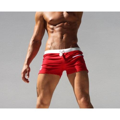 Man Swim Trunks Hot Breathable Swimwear Mens Swimsuits Boxer Briefs Sunga Maillot De Bain Beach Shorts