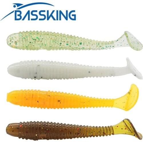 BASSKING Fishing Lure Silicone Bait 10Pcs/Lot 70mm 3.16g PVA Swimbait Wobblers for Fishing Artificial Carp Fishing Tackle
