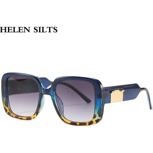 New Fashion Punk Square Sunglasses Women Vintage Blue Gray Shades Sun Glasses For Men Oversized Eyewear Ladies UV400 H67