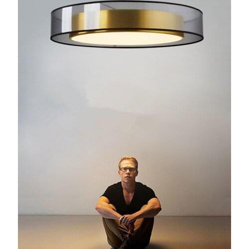 Modern nordic design lamp LED chandelier glass Simple atmosphere ring pendant lighting Living room bedroom brass chandelier