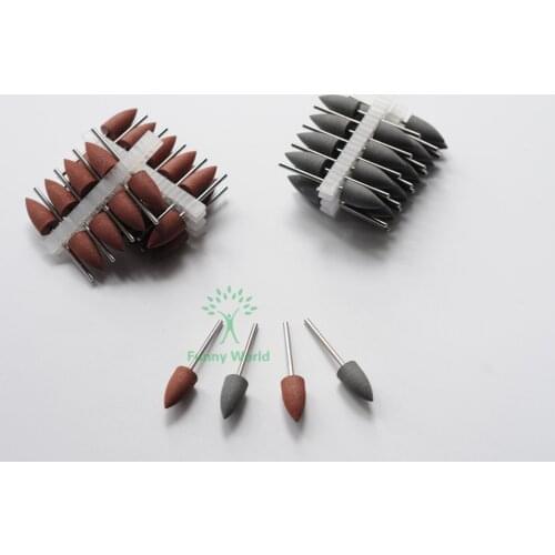 Dental Lab 60pcs Silicone Rubber Polishers Diamond Polishing Burs 2.35mm 2Types