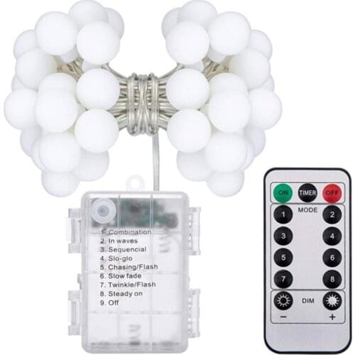 LED Outdoor String Lights Battery Powered Warm White Holiday Party Wedding Christmas Decorative Fairy Lights Waterproof Garden