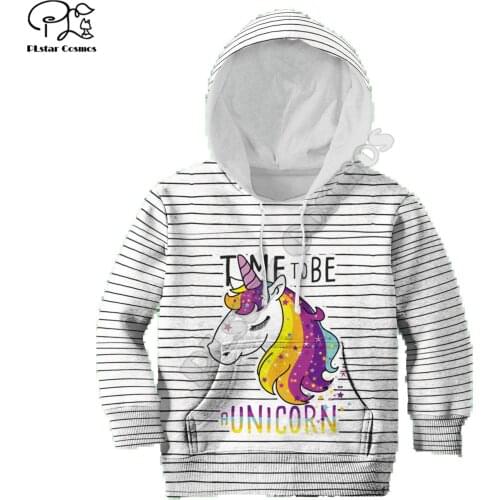 Time To Be A Unicorn 3d Hoodies zipper coat Long Sleeve Pullover Sweatshirt Tracksuit Hooded/pants