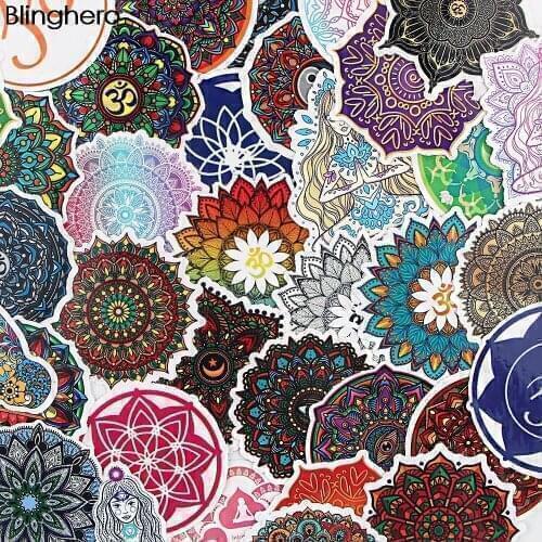 10Set BH1221 Blinghero 35Pcs/set Yoga Pattern Sticker Waterproof Skateboard Decal Motorcycles Phone Laptop Luggage Sticker