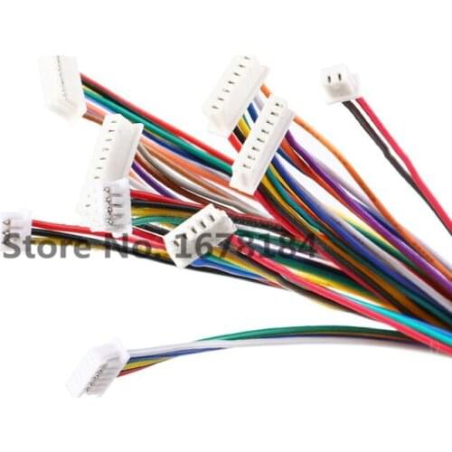 10PCS Single End SH Pitch 1.25mm 15cm 28AWG (0.36cm) Micro Wire To Board Connector 2P 3P 4P 5P 6P 7P 8P