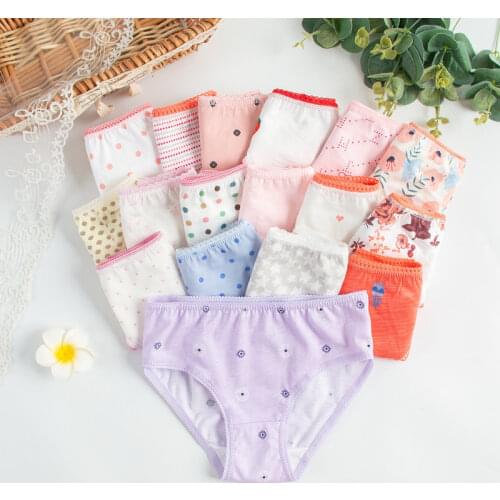12pcs/Lot Girls Underwear Briefs Panties Baby Kids Pants Short Children Princesses 2-12Year