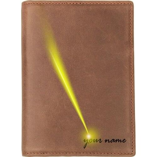 14.5x10cm RFID passport cardholder wallet top layer genuine leather bag free name logo picture engraving gift