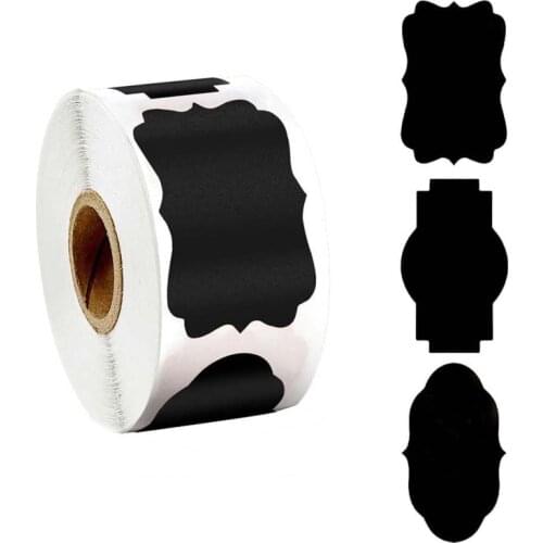 300pcs/roll Blank Chalkboard Labels Sticker for Kitchen Canning Mason Spice Jars Packaging