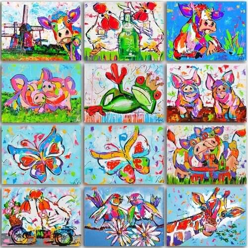 5D DIY Diamond Painting animals Color cow bird pig home decor Full Square&Round Diamond mosaic Diamond embroidery Cross stitch