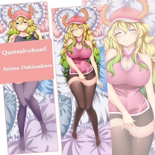 Anime Dakimakura Miss Kobayashis Dragon Maid Quetzalcohuatl Hugging Body Pillow Case Throw Cushion Pillow Cover Gifts