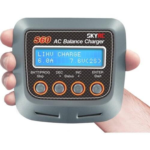 SKYRC S60 Balance Charger 6A 60W 10W Discharger for LiHV LiPo Li-ion LiFe NiMH NiCD Pb Battery AGM Cold Modes