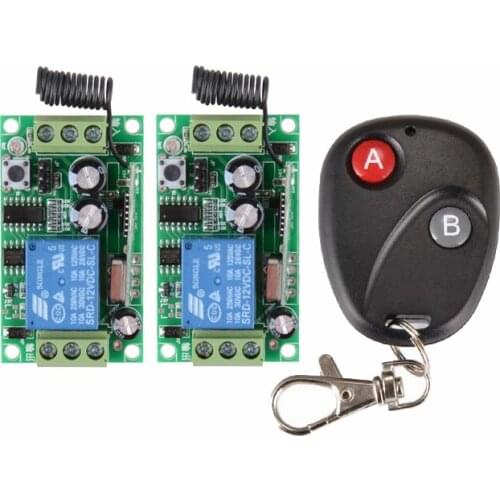 Free shiiping DC12V 1CH RF 315MHZ /433MHZ learning code rf wireless remote control switch system