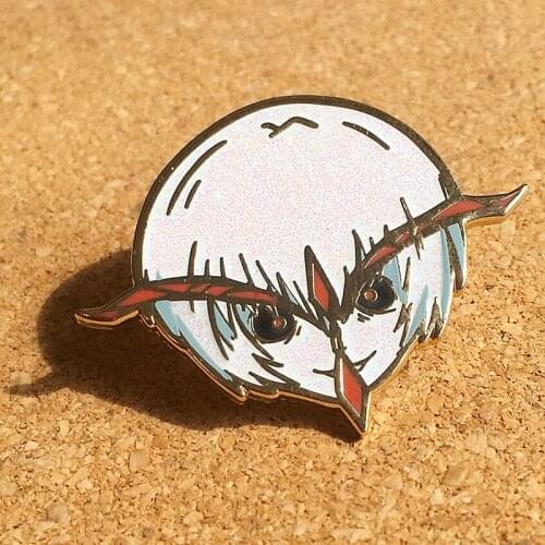 Black Evangelion Rei Ayanami Brooch Pins Enamel Metal Badges Lapel Pin Brooches Jackets Jeans Fashion Jewelry Accessories