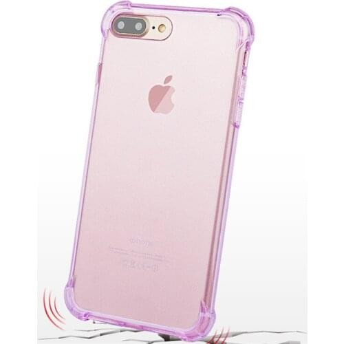 Case For Iphone 7 Anti Shock Soft Silicone TPU Phone Cover for iPhone 6 6S 7 8 PLUS Clear Crystal Transparent Gel Skin
