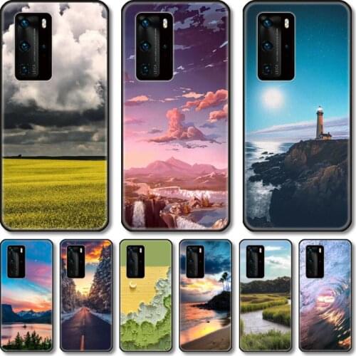 Sky scenery Phone Case For Huawei Honor 20 10 9 8 N Pro Lite A C RU black cell shell