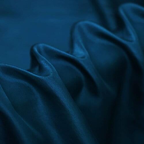 CISULI 100% SILK HABOTAI 114cm width 8momme Pure Silk Jarn Fabrics Batik Painting DIY Patchwork Fabric Teal Blue NO 78