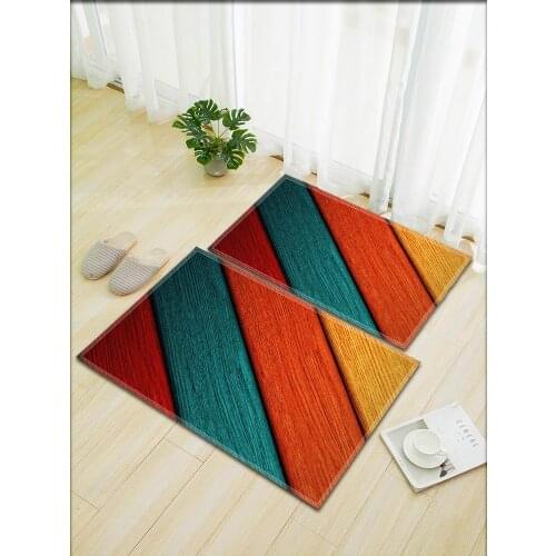 Colorful Stripe 3D Print Door Mat Doormat Anti-slip Kitchen Carpet Rug Bath Mats For Living Room Bedroom 40x60/50x80CM