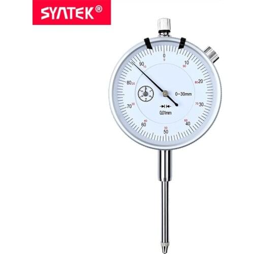 Syntek Dial Indicator 0-30mm High Precision 0.01mm Industry Analog Measuring Tool Metric Dial Test Indicator Dial Gauge CE