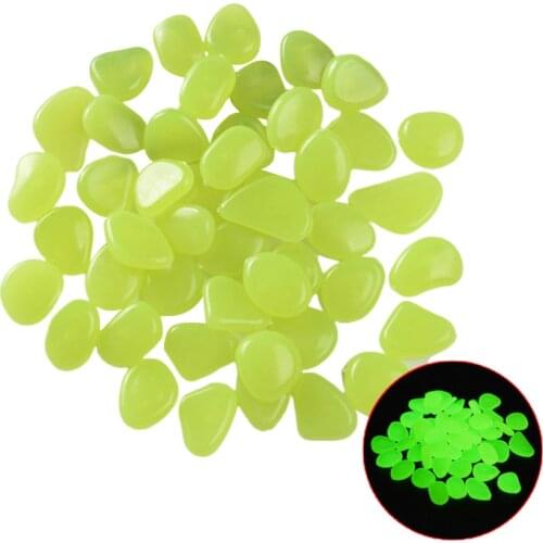 Pebble Simulation Cobble Glow Pebbles Artificial Stone Gardening Decorations Mixed Colors 2.2cm Resin 100pcs Luminous Stones