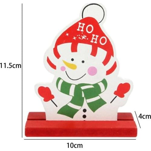 Christmas Painted Santa Claus Wooden Ornaments Small Table Decor Table Ornament New Hot Sale Cute Decorations