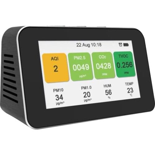 Indoor CO2 Meter Temperature Carbon Dioxide Detector Air Quality Monitor NDIR Sensor Date Logger 0~5000ppm Range