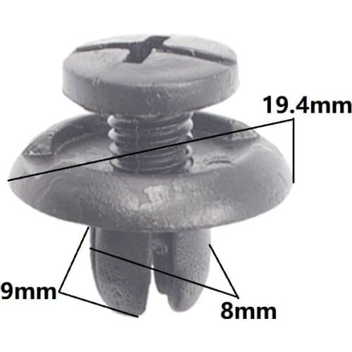 KALILI Short screw retainer clamp 8mm bumper fender door engine cover fastener clips notch turnbuckle