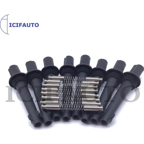 Ignition Coils Rubber Boot Pack With Spring For Land Rover LR4 Range Rover V8 5.0L 0221604022 LR010687 8W93-12A366-DA