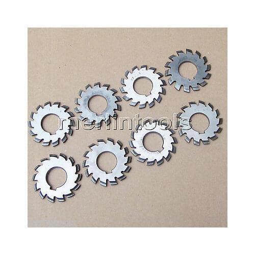 M1.25 PA20 Bore16 #1-8 Involute Gear Cutters Set 8Pcs