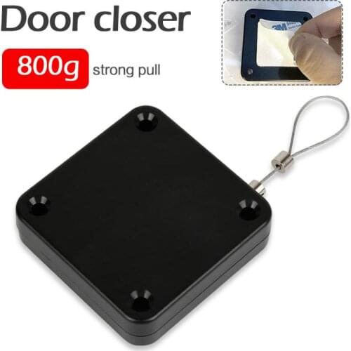 Punch-free Automatic Sensor Door Closer Pull Automatic Door Closer With Drawstring For Bathroom Bedroom Kitchen Door