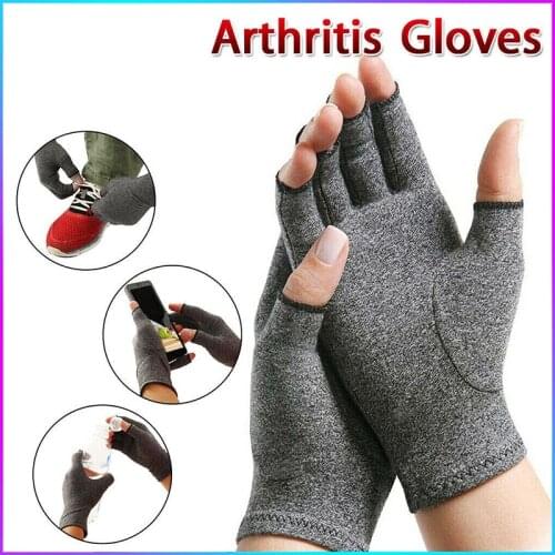 WorthWhile 1 Pair Compression Arthritis Gloves Wrist Support Cotton Joint Pain Relief Hand Brace Women Men Therapy Wristband