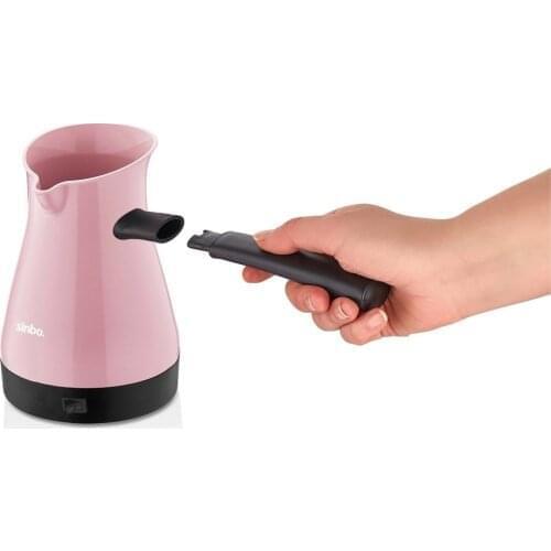 Turkish Coffee Machine Sinbo Electric Espresso Moka Cappuccino Pot Home Office Travel Kettle Portable Wired 1000W 0.4L 5 Cups