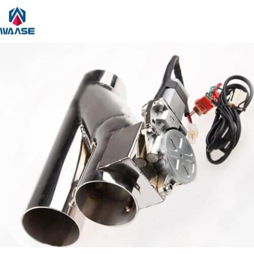 Car Motorcycle Universal 3" Exhaust Manifolds Electric Exhaust Cut Out Cutout Test Y-Pipe Valve Kit Switch Button Control