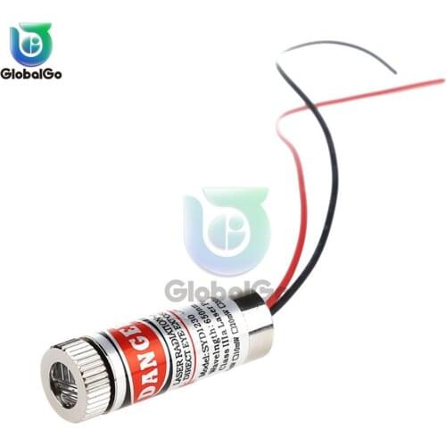 1pcs 650nm 5mW Red Point Line Cross Laser Module Head Glass Lens Focusable Industrial Class Adjustable Laser Dot Diode Module