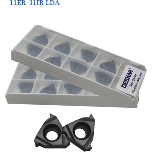 10PCS 11ER 11IR 1.0ISO 1.25ISO 1.5ISO 1.75ISO 2.0ISO 2.5ISO A60 A55 LDA LDC Carbide Insert CNC Lathe Thread turning Cutter Tool