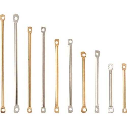 100pcs/box Mixed Color Brass Bar Links Connectors for Jewelry Making DIY Accessories Findings Earrings Ear Clip 6.8x5.2x1.1cm