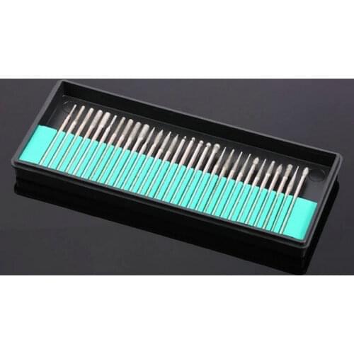 30 pcs Diamond Nail Drill Bits Electric Manicure Machine Drills Accessories Nail Pedicure Bits Nail Files Art Tools