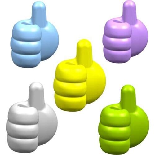 4Pcs the Multifunctional Clip Holder Mask Clip Thumb Clip Door Wall Hangers Hooks for Home Handing Hat Tie