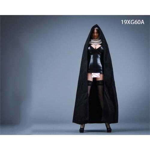 In Stock 19XG60 A 1/6 Scale Church Nun Clothes High Heels Leather Female PU Clothing For 12'' Body Accessories