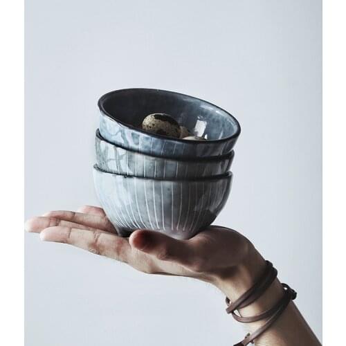 ANTOWALL Ceramic Retro Rice Bowl Dishware Small Soy Sauce Bowl Dish Vinegar Dishes