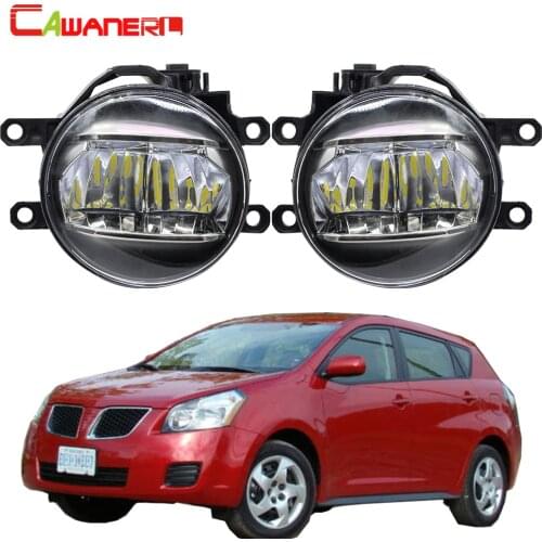Cawanerl Car Fog Light Assembly 4000LM H11 3030 SMD LED DRL Daytime Running Light White 12V For Pontiac Vibe 2008 2009 2010