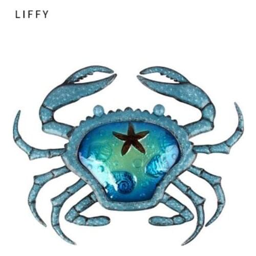 Decorative wall hanging metal living room bedroom crab wall decoration creative art wall hanging supply wholesale