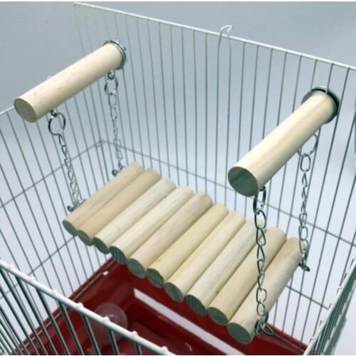 1pcs Pets parrot toys Wood color Hammock Swing Exercise Toys Rest For Small Animal Parrot Hamster Chinchilla Bieds toy Supplies