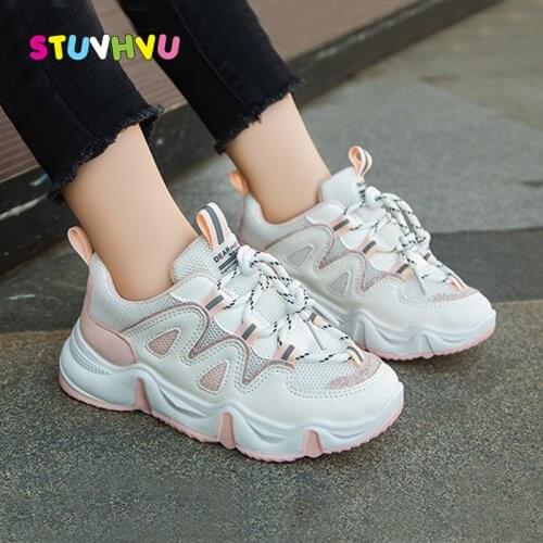 Childrens Sports Shoes Mesh Breathable Girls Shoe Boys Sneakers 2021 Spring and Autumn New Student Running Shoes for Kids Flats