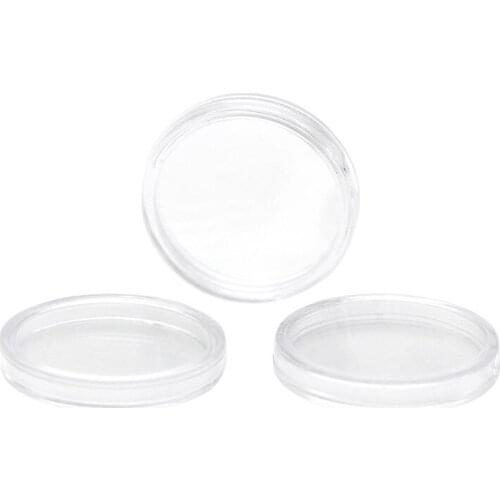 For NTAG215 RFID Round Transparent Plastic Coin Capsules Case 25mm Acrylic Mater K92F