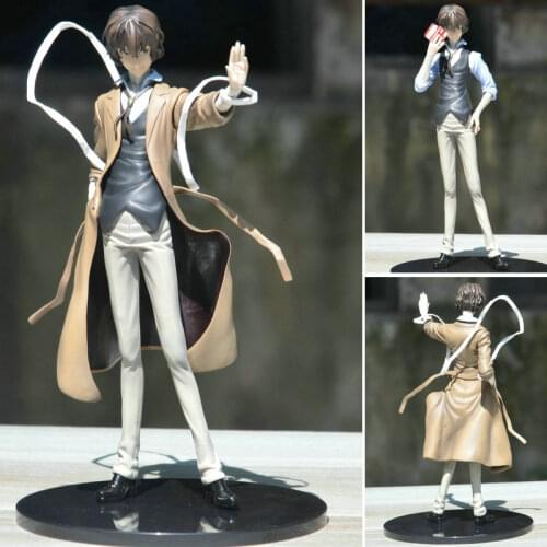 New 26cm anime Bungou Stray Dogs Dazai Osamu Nendoron OrangeRouge action figure PVC collection model dolls toys for gifts