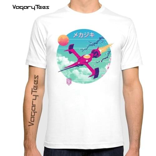 Japan manga Vapor Swordfish and vapor wave aesthetics Print T Shirt for men Tee Shirt Homme T-Shirt Harajuku Tops